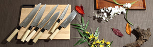 Syosaku Japanese Petty Knife Damascus ZA18 69 Layer Octagonal Magnolia Wood Handle, 6-inch (150mm) - Syosaku-Japan