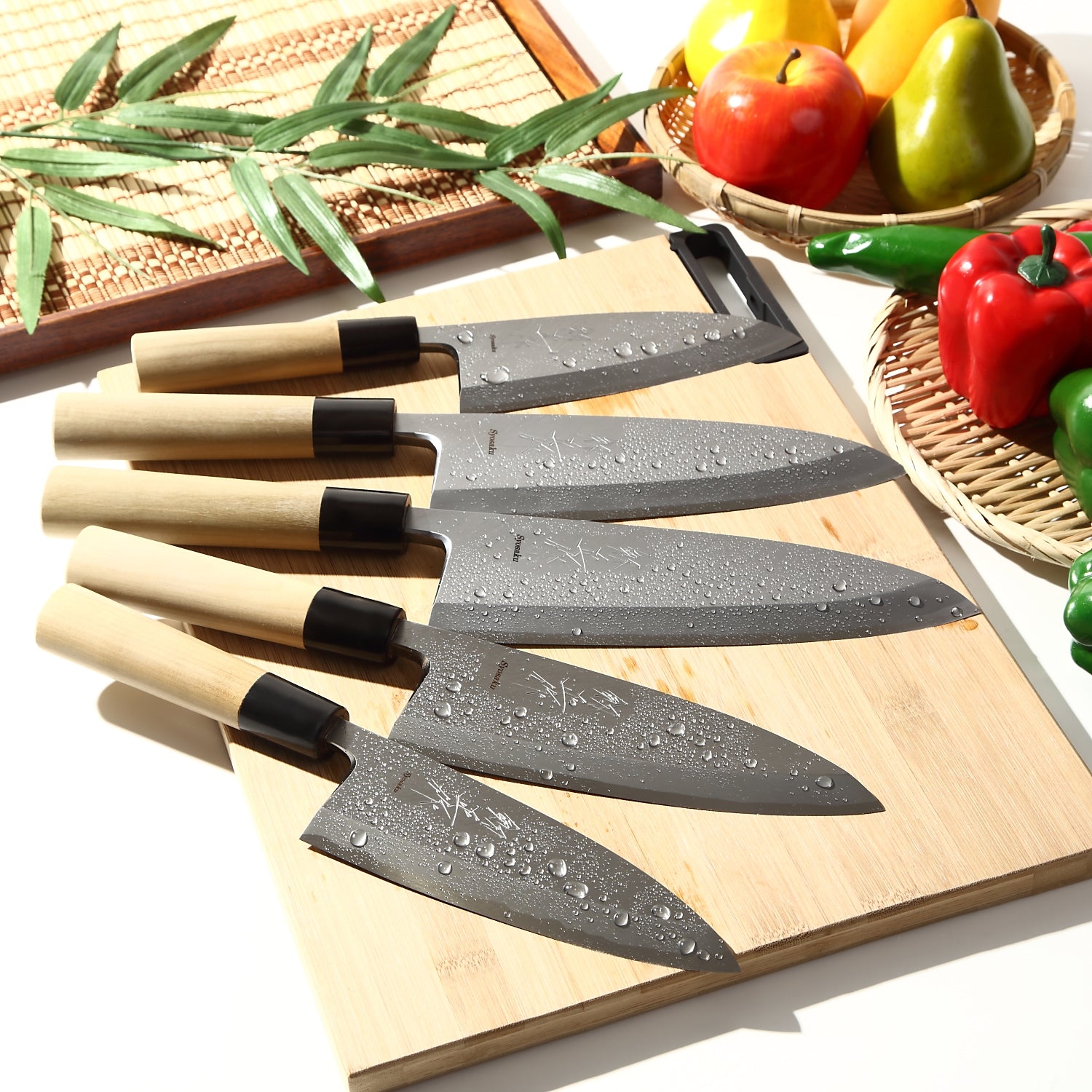 Syosaku Japanese Sushi Fillet Chef Knife Shiroko (White Steel) No.2 D-Shape Magnolia Wood Handle, Deba 6.5-inch (165mm) - Syosaku-Japan