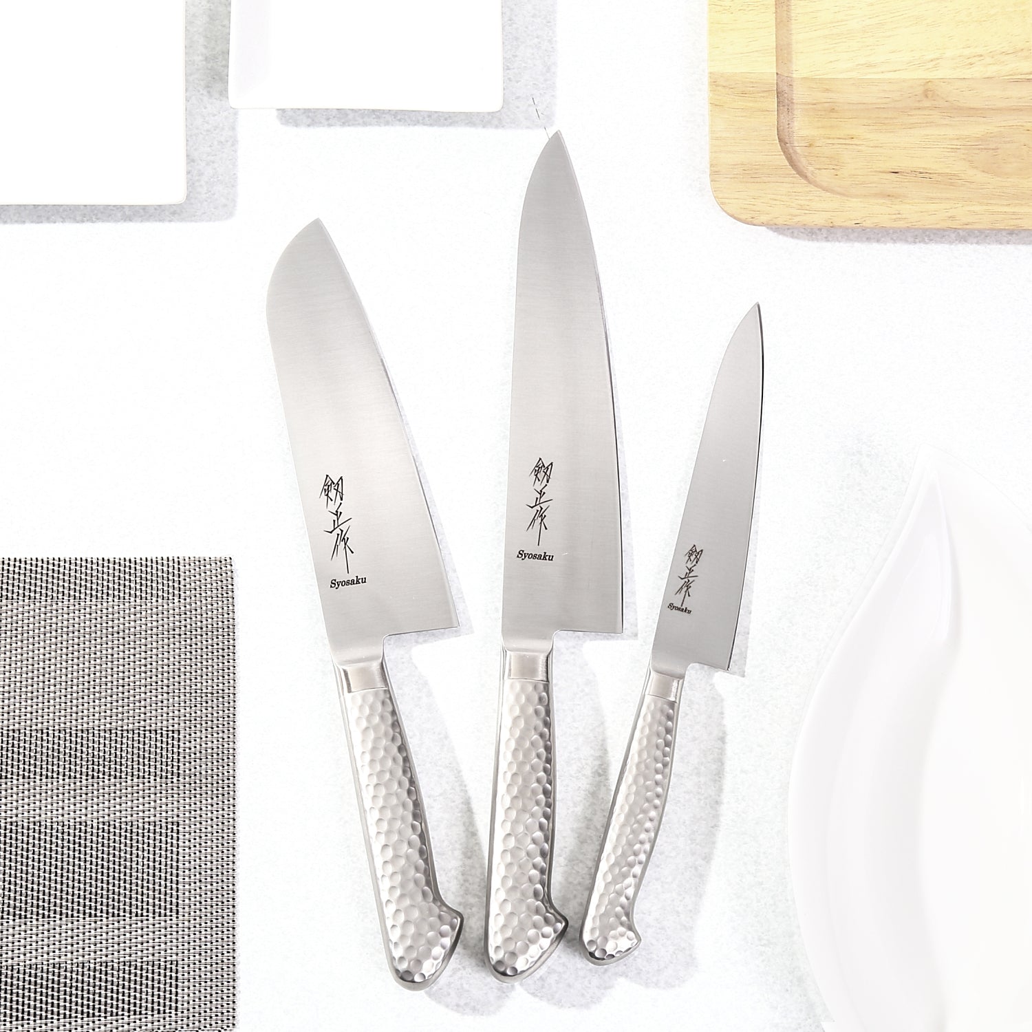 Syosaku Japanese Petty Knife INOX AUS-8A Stainless Steel Integrated Handle, 6-inch (150mm) - Syosaku-Japan