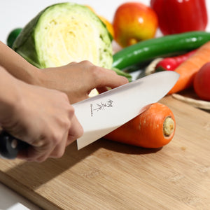 Syosaku Japanese Chef Knife INOX AUS-8A Stainless Steel Black Pakkawood Handle, Gyuto 8.3-inch (210mm) - Syosaku-Japan