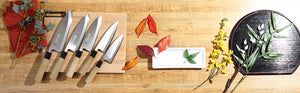 Syosaku Japanese Sushi Fillet Chef Knife Shiroko (White Steel) No.2 D-Shape Magnolia Wood Handle, Deba 6.5-inch (165mm) - Syosaku-Japan